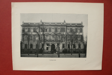 Blatt Architektur Potsdam 1898-1900 Landgericht Ortsansicht Brandenburg
